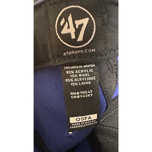 MTSU Blue Raiders 47 Brand College Adjustable Baseball Cap Wool Twill Middle TN - Picture 9 of 16